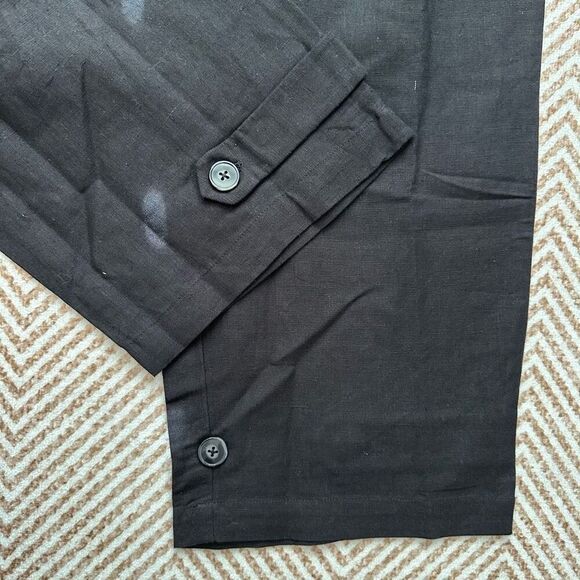 NWT Cleobella‎ Linen Blend Black Cropped Pants Pockets Size L - Picture 7 of 8